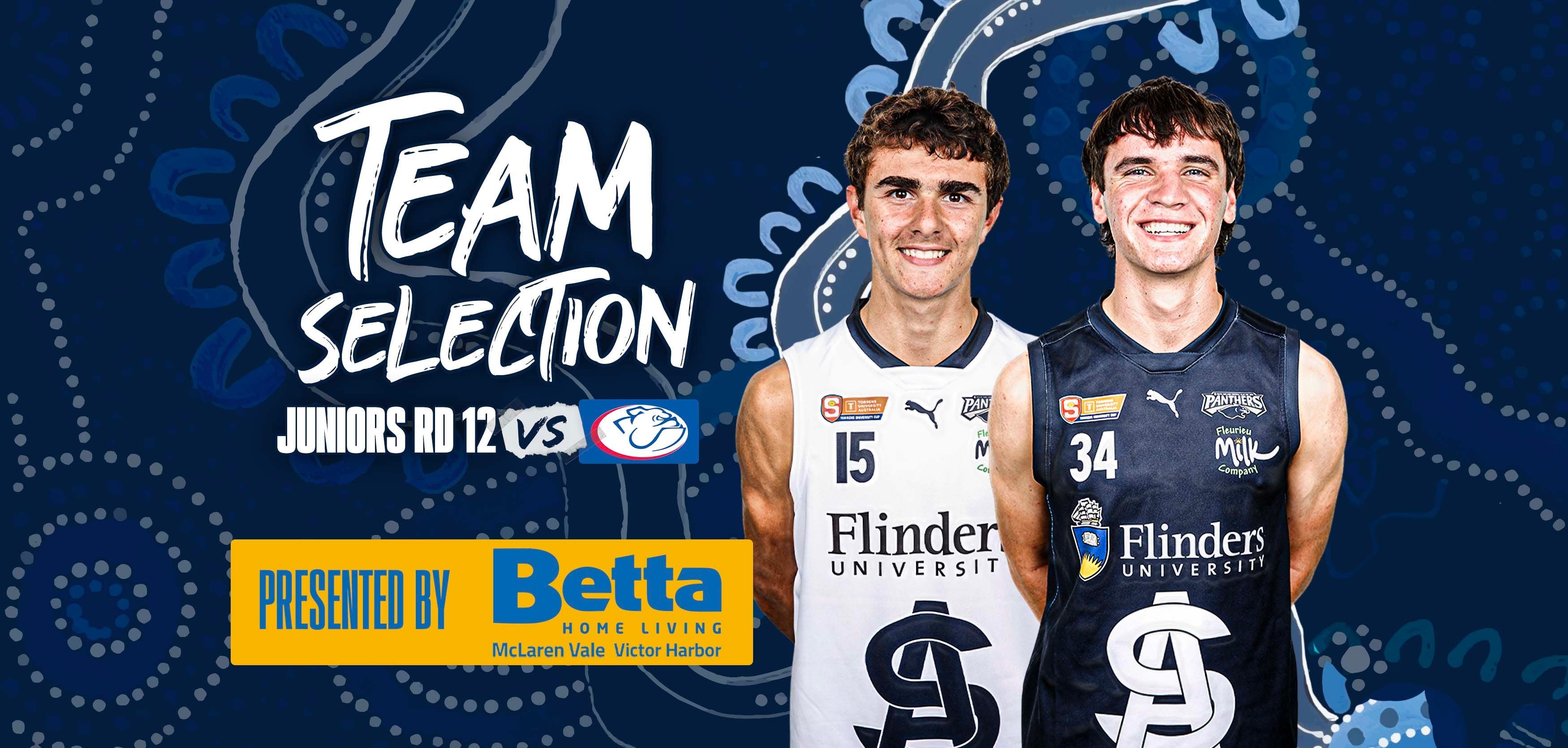 BETTA Teams Selection: Juniors Round 12 vs Central Districts BETTA Teams Selection: Juniors Round 12 vs Central Districts
